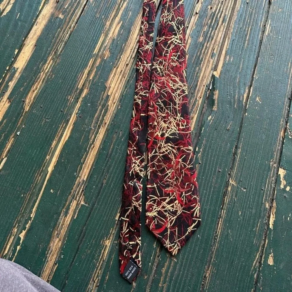 Infectious Awareables‎ Anthrax Silk Tie CDC Microbiology Science Red Black Gold